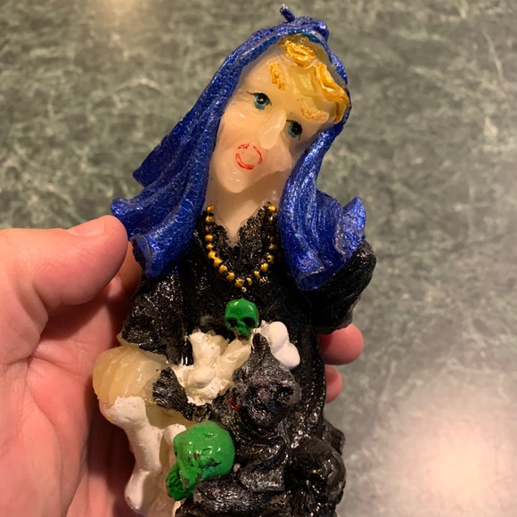 Vintage Halloween Witch w/ Skulls Candle UNUSED - Picture 1 of 4